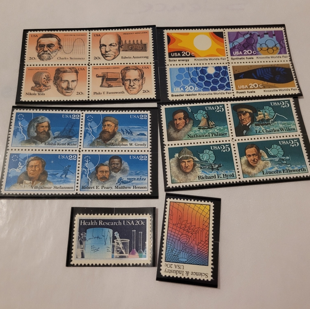 US Stamp Collection * 26 Science Stamps * 80s and 90s * Vintage * #1